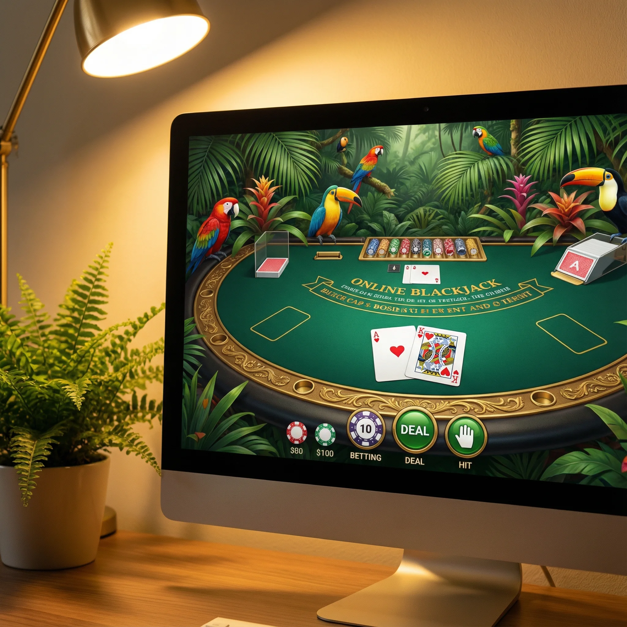 Blackjack con ambiente amazónico